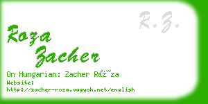 roza zacher business card